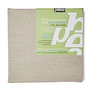 Pebeo Gedeo 20 x 20 cm 3D Linen Natural Stretchers Universal Coating Square Formats, Brown