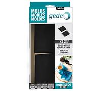 Pebeo Gedeo Silicon Mould-Square Coaster, White, 3x9x13cm