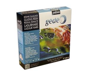 Pebeo Gedeo Transparent Glazing Resin 300ml Set - Enamel Relief Effect Kit