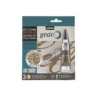 Pebeo Gilding Relief Mix Kit 20ml + 3 Gold Mirror Effect Sheets, 3 foils