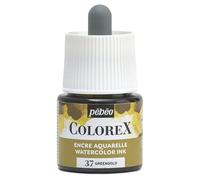 Pébéo - Greengold Colorex Ink 45 ml - Colorex Watercolour Ink Pébéo - Green Ink Velvety Effect - Multi-Tool Drawing Ink for All Media - 45 ml - Greengold