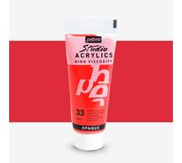 Pebeo : High Viscosity : Studio Acrylic Paint : 100ml : Cadmium Red Hue