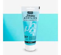 Pebeo 832-357 100 ml Studio Acrylic Paint, Iridescent Blue Green