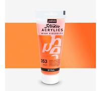 Pébéo 832-353 - Studio Acrylics Fine Acrylic - Acrylic Paint - Iridescent Acrylic - Iridescent Orange-Yellow, 100 ml