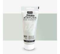 Pébéo 832-351 - Studio Acrylics Fine Acrylic - Acrylic Paint - Silver Acrylic - Silver, 100 ml