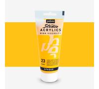 Pebeo : High Viscosity : Studio Acrylic Paint : 100ml : Medium Cadmium Yellow Hue