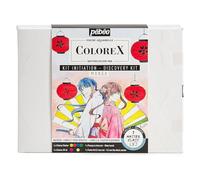 Pebeo Manga Drawing & Illustration Kit Pébéo Watercolour Ink 4 Colours 20 ml and 4 Colorex Marker, Détails en Description, Non Applicable