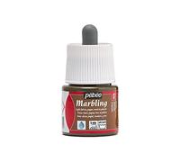 Pebeo - Marbling Bottle 45ml Sienna - Marble Effect Paint Sienna Gloss Paint - Marbling on Light and Porous Surfaces - 45ml - Sienna