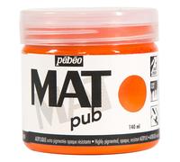 Pebeo : Mat Pub : Acrylic Paint : 140ml : Bright Orange