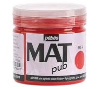 PEBEO Mat Pub, Vermillion Red, 140ml