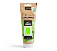 PEBEO - Origin Acrylics 120 ml - Eco-designed Acrylic Paint - High Viscosity - Fluorescent Finish - 100% Recycled Binder - 96% European Raw Materials - Fluorescent Green