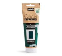 PEBEO - Origin Acrylics 120 ml - Eco-designed Acrylic Paint - High Viscosity - Matt Finish - 100% Recycled Binder - 96% European Raw Materials - Phthalocyanine Emerald
