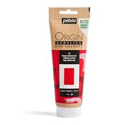 PEBEO - Origin Acrylics 120 ml - Eco-designed Acrylic Paint - High Viscosity - Matt Finish - 100% Recycled Binder - 96% European Raw Materials - Imitation Cadmium Red