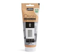 PEBEO - Origin Acrylics 120 ml - Eco-designed Acrylic Paint - High Viscosity - Metallic Finish - 100% Recycled Binder - 96% European Raw Materials -Silver
