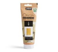 PEBEO - Origin Acrylics 120 ml - Eco-designed Acrylic Paint - High Viscosity - Metallic Finish - 100% Recycled Binder - 96% European Raw Materials -Gold