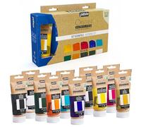 Pébéo - Origin Acrylics - Set Essentiel 10x60 ml - Eco-Designed Acrylic Paint - Matt Finish - 100% Recycled Binder - 96% European Raw Materials - Assortment of 10 Colours