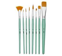 Pebeo 8-Piece Brush Set, Polyamide Gold