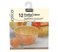 PEBEO Pbo-Deco Gold Booklet of 12 Leaves, Leaf, Copper, 4.5 x 4.5 x 7 cm