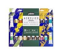 Pébéo Studio Acrylic Paint Set - Complementary Colours, 20 x 20 ml + Brush
