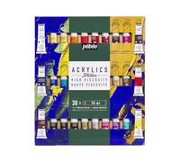 PEBEO Pébéo Studio Acrylic Paint Set, Complementary Colours, 30 x 20 ml + Brush