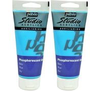 PEBEO Phosphorescent Gel - Blue, 100 ml (Pack of 2)