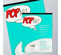Pebeo Pop Art 100% Cotton Canvas Artist Painting Pad - Choose A4 or A3