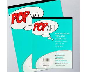 Pebeo Pop Art 100% Cotton Canvas Artist Painting Pad - Choose A4 or A3