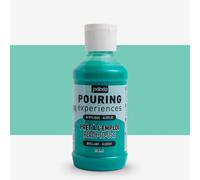 Pebeo Pouring Experiences-Ready-to-Use Premixed Acrylic Paint - Ideal for Fluid Art, Blue-Green, 118 ml