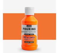 PEBEO Pouring Experiences-Ready-to-Use Premixed Acrylic Paint-Ideal for Fluid Art, Fluorescent Orange, 118 ml