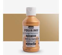 PEBEO Pouring Experiences-Ready-to-Use Premixed Acrylic Paint-Ideal for Fluid Art, Gold, 118 ml (Pack of 1)