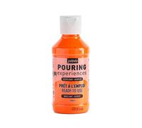 PEBEO Pouring Experiences-Ready-to-Use Premixed Acrylic Paint-Ideal for Fluid Art, Fluorescent Orange, 118 ml