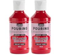 PEBEO Pouring Experiences - Ready-to-Use Premixed Acrylic Paint-Ideal for Fluid Art, Magenta, 118 ml (Pack of 2)