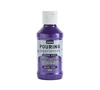 Pebeo Pouring Experiences-Ready-to-Use Premixed Acrylic Paint-Ideal for Fluid Art, Metallic Purple, 118 ml (Pack of 1)