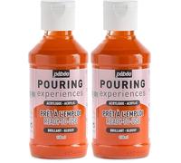PEBEO Pouring Experiences-Ready-to-Use Premixed Acrylic Paint-Ideal for Fluid Art, Orange, 118 ml (Pack of 2)