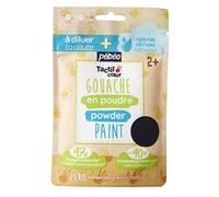 Pébéo Powder Paint - 100g - Black - Ultra-polyvalent: paint, modelling clay, salt dough, plaster, bubble paint (633359)