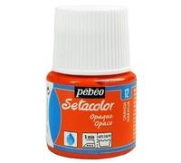 Pebeo Setacolor Fabric Paint 45ml Bottles | Opaque Colour Range | NEW (Orange)