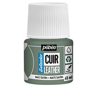 PEBEO - Setacolor Leather - Acrylic Paint for Leather and Leatherette - Customization Bag, Shoe, Sneaker - Resistance to scratches, folds, rubbing - Matt/Satin finish - Matcha Green - 45 ml