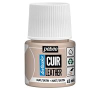 PEBEO - Setacolor Leather - Acrylic Paint for Leather and Leatherette - Customization Bag, Shoe, Sneaker - Resistance to scratches, folds, rubbing - Matt/Satin finish - Mole - 45 ml