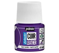 PEBEO Setacolor Leather Acrylic Paint - Matt/Satin, Scratch, Fold & Rub Resistant - Aubergine 45 ml