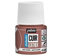 PEBEO - Setacolor Leather - Acrylic Paint for Leather and Leatherette - Customization Bag, Shoe, Sneaker - Resistance to scratches, folds, rubbing - Matt/Satin finish - Terracotta - 45 ml