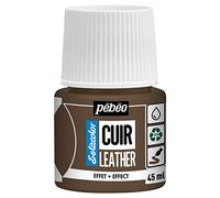 PEBEO - Setacolor Leather - Acrylic Paint for Leather and Leatherette - Customization Bag, Shoe, Sneaker - Scratch resistance, folds, rubbing - Metal Effect - Metal Bronze - 45 ml