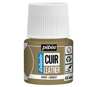 PEBEO - Setacolor Leather - Acrylic Paint for Leather and Leatherette - Customization Bag, Shoe, Sneaker - Scratch resistance, folds, rubbing - Metal Effect - Metal Gold - 45 ml