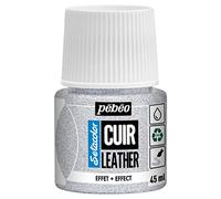 PEBEO - Setacolor Leather - Acrylic Paint for Leather and Leatherette - Customization Bag, Shoe, Sneaker - Scratch resistance, folds, rubbing - Glitter Effect - Iridescent glitter - 45 ml