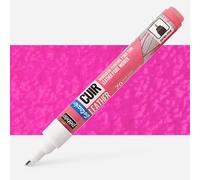 PEBEO - Setacolor Leather - Acrylic Marker for Leather and Leatherette - Customization Bag, Shoe, Sneaker - Scratch resistance, folds, rubbing - Fluorescent effect - Pink Fluo