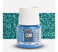 PEBEO - Setacolor Leather - Acrylic Paint for Leather and Leatherette - Customization Bag, Shoe, Sneaker - Scratch resistance, folds, rubbing - Duochrome Effect - Duochrome Blue/Green - 45 ml