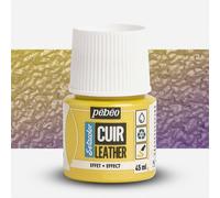 PEBEO - Setacolor Leather - Acrylic Paint for Leather and Leatherette - Customization Bag, Shoe, Sneaker - Scratch resistance, folds, rubbing - Duochrome Effect - Duochrome Yellow/Violet - 45 ml