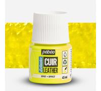 PEBEO - Setacolor Leather - Acrylic Paint for Leather and Leatherette - Customization Bag, Shoe, Sneaker - Scratch resistance, folds, rubbing - Fluorescent effect - Fluo Yellow - 45 ml
