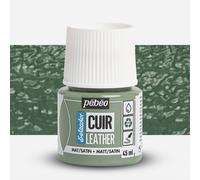 PEBEO - Setacolor Leather - Acrylic Paint for Leather and Leatherette - Customization Bag, Shoe, Sneaker - Resistance to scratches, folds, rubbing - Matt/Satin finish - Matcha Green - 45 ml