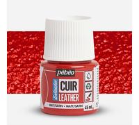 PEBEO - Setacolor Leather - Acrylic Paint for Leather and Leatherette - Customization Bag, Shoe, Sneaker - Resistance to scratches, folds, rubbing - Matt/Satin finish - Intense Red - 45 ml