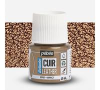 PEBEO - Setacolor Leather - Acrylic Paint for Leather and Leatherette - Customization Bag, Shoe, Sneaker - Scratch resistance, folds, rubbing - Metal Effect - Metal Bronze - 45 ml